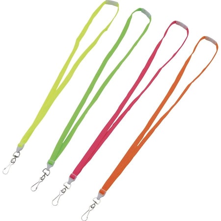 Advantus Lanyard, Breakaway, 1/2"Wx36"L, 12/PK, Neon Pink 20PK AVT97587